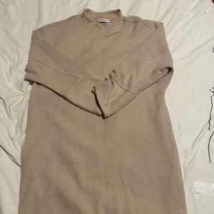 Mock neck 3/4 sleeve dress